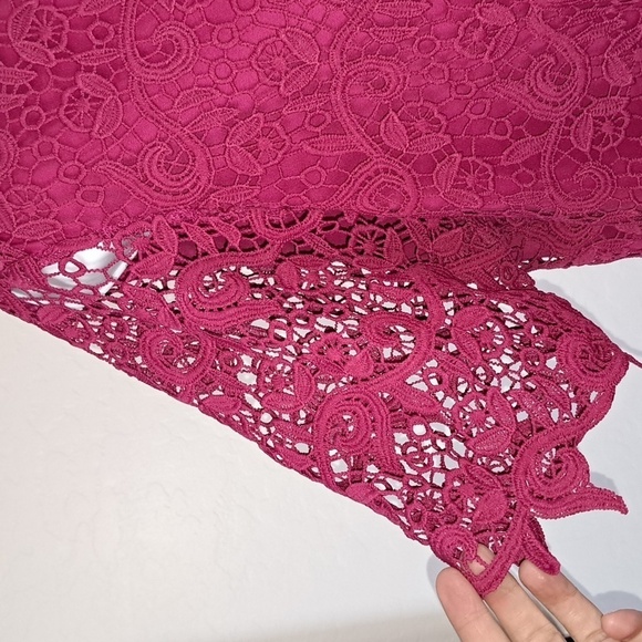 Philosophy Fuchsia Lace Top Size XL - Picture 3 of 7